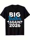 Men's T-Shirt Big Brother Again 2026 Lettering With Playful Heart Motif T Shirt