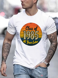 Men's T-Shirt Class Of 1985 Retro Sunset Colors With Year Reunion Anniversary T Shirt