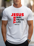 Men's T-Shirt Jesus The Way The Truth The Life John 146 Inspiration Text