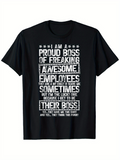 Men's T-Shirt Proud Boss With Awesome Employees And Motivational Quote Boss