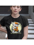 Women's T-Shirt Take Me Out To The Ballgame Dressed Sporting Lemur Holding Baseball Bat