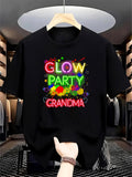 Men's T-Shirt Glow Party With Vibrant Neon Colors Splattered Paint Effects Shirt