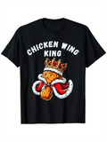 Men's T-Shirt Chicken Wing King Royal Golden Crown Chicken Wing