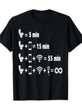 Men's T-Shirt Funny Mathematical Formula With Toilet Phone And WiFi Symbols