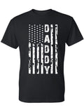 Men's T-Shirt Distressed American Flag With Bold Letters Daddy