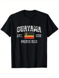Men's T-Shirt Guayama Est 1736 Old Typeface Puerto Rico City Flag