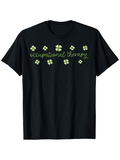 Men's T-Shirt Occupational Therapy Green Four Leaf Clovers Scattered Across Lucky Black Shirt