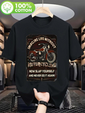 Men's T-Shirt Imagine Life Without Freedom Spirit Classic Motorcycle
