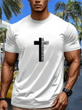 Men's T-Shirt Trust In The Lord With All Your Heart Cross