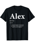 Men's T-Shirt Alex Definition Typography With Playful Dictionary Inspired Lettering Alex