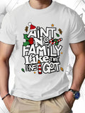 Men's T-Shirt Aint No Family Like The One I Got Festive Holiday With Candy Cane Christmas Hat T Shirt