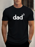 Men's T-Shirt Dad Cubed Minimal White Bold Lettering Dad