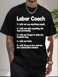 Men's T-Shirt Labor Coach Rules List Typography On Solid Shirt