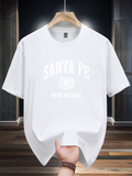 Men's T-Shirt Santa Fe New Mexico Emblem With Bold Lettering Around Vintage Badge