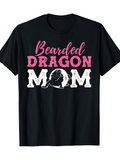 Men's T-Shirt Bearded Dragon Mom Bold Lettering Silhouette Of Reptile Among Text Design