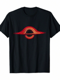 Men's T-Shirt Fiery Cosmic Energy Ring With Swirling Light And Shadow Black Hole