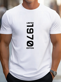 Men's T-Shirt Limited Edition Vertical Black Text With Bold Numbers Year