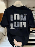 Men's T-Shirt Textured Urban Lettering With Modern Graphic Elements LDN