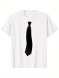 Men's T-Shirt Minimalist Formal Style Printed Black Necktie TShirt Design