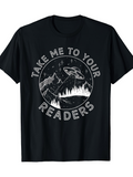 Men's T-Shirt Take Me To Your Readers Among Stars With Mountain Forest And Flying Spaceship