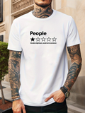 Men's T-Shirt People Star Rating Minimalist Humor Design T Shirt