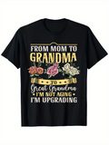 Men's T-Shirt From Mom To Grandma With Colorful Roses Upgrading To Great Grandma