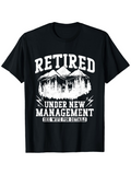 Men's T-Shirt Retired Under New Management See Wife For Details Mountain Forest T Shirt