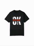 Men's T-Shirt Everything Will Be Fine Text Over Bold White Letters