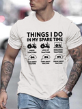 Men's T-Shirt Things I Do In My Spare Time Research Look At Drive Tractors