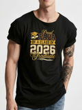 Men's T-Shirt Proud Papa Of A Class Of 2026 Graduate With Graduation Cap And Diploma