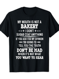 Men's T-Shirt Bold Statement Typography With Contrasting White Letters On Black T Shirt