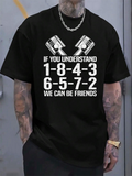 Men's T-Shirt If You Understand Engine Sequence Pistons Friends Black TShirt