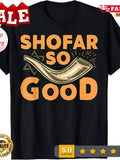 Men's T-Shirt Shofar So Good Bright Star Of David With Musical Shofar And Festive Highlights