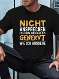 Men's T-Shirt German flag， German text， beer phrases