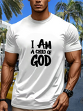 Men's T-Shirt I Am A Child Of God Simple Bold Lettering Message Shirt