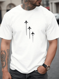 Men's T-Shirt Minimalist Sky With Soaring Jets And Vapor Trails Airplane