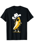 Men's T-Shirt Cool Cowboy Banana Wearing Sunglasses With Hands On Hip