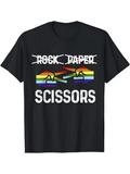 Men's T-Shirt Crossed Out Bold Rainbow Colors Featuring Scissors Text