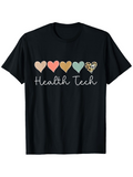 Men's T-Shirt Health Tech Pastel Colored Hearts In A Row T Shirt