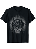 Men's T-Shirt Ethereal White Light Highlighting A Majestic Regal Lion