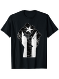 Men's T-Shirt Grunge Style Graphic With Star Power Raised Fist Icon