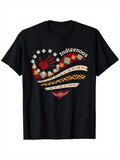 Men's T-Shirt Indigenous Handprint And Tribal Patterns Forming A Heart Shape