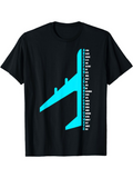 Men's T-Shirt Timeline Of Turquoise Silhouette Among Dark Minimalist Jet Airplane