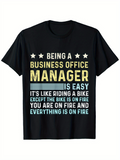 Men's T-Shirt Being A Business Office Manager With Stars And Motivational Slogan Design T Shirt