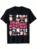 Men's T-Shirt Emergency Department Colorful Medical Tools Cute Kawaii Hearts Design