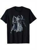 Men's T-Shirt Classical Statue Print Of Dancing Figures With Angelic Wings On Flowing Garments