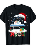 Men's T-Shirt Sleeping Baby With Christmas Decorations Surrounded By Winter Snow NICU
