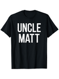 Men's T-Shirt Uncle Matt Bold Distressed Letters On Solid Black T Shirt