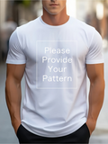 Men's T-Shirt Please Provide Your Pattern Minimalist White Bold Lettering T Shirt