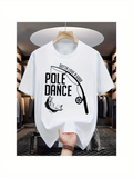 Men's T-Shirt Catch Love Fish Pole Dance With Fishing Rod And Swinging Fish